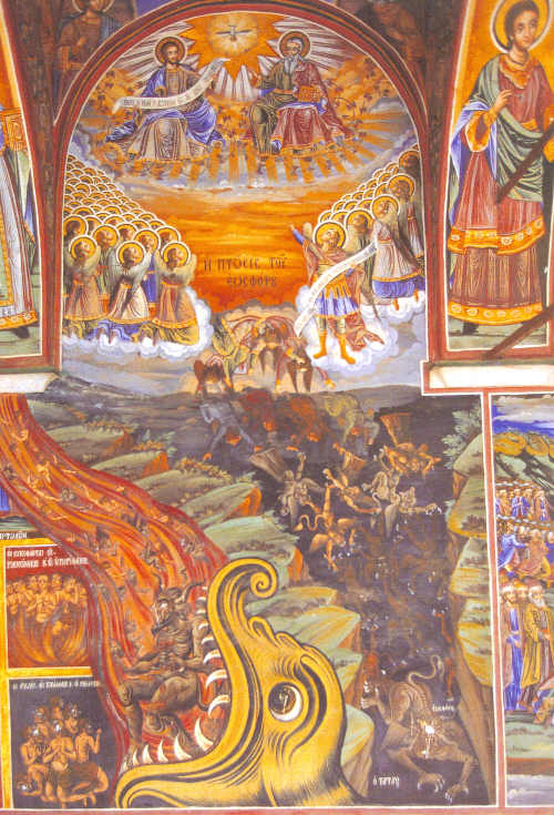 Страшный Суд - фреска Благовещенского собора