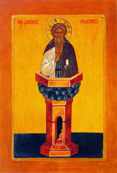 Преподобный Даниил Столпник. Икона 1990-х годов. Данилов монастырь.