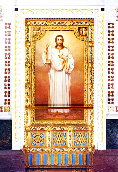 Священномученик архидиакон Лаврентий. Икона на южных дверях в алтарь. Храм Христа Спасителя.
